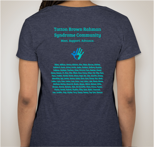 Tatton Brown Rahman Syndrome Community Fundraiser - unisex shirt design - back