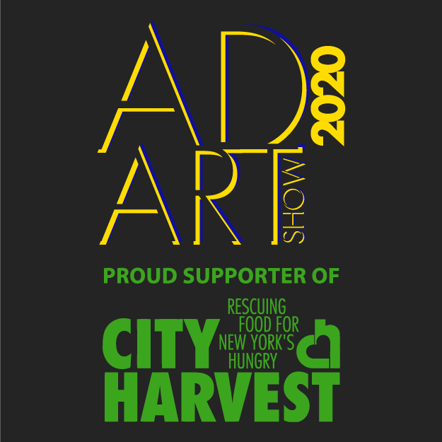 AD ART SHOW 2020 Supports City Harvest shirt design - zoomed