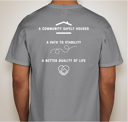 Quixote Communities' Digital Happy Hour for Housing Fundraiser - unisex shirt design - back