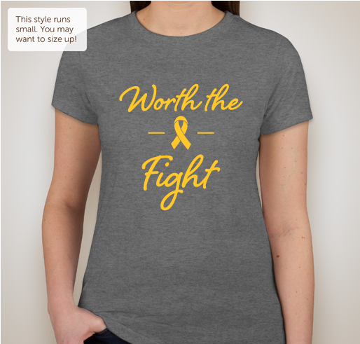 Worth the Fight Apparel: Fundraiser for Hope4ATRT Fundraiser - unisex shirt design - small