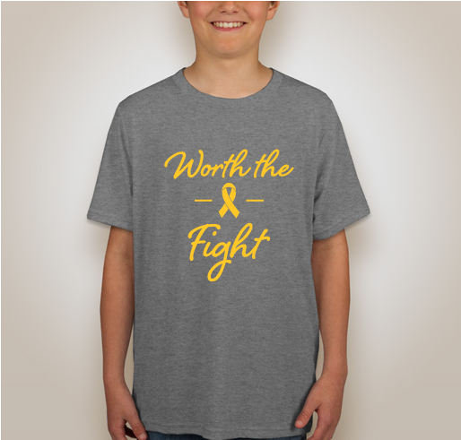 Worth the Fight Apparel: Fundraiser for Hope4ATRT Fundraiser - unisex shirt design - small