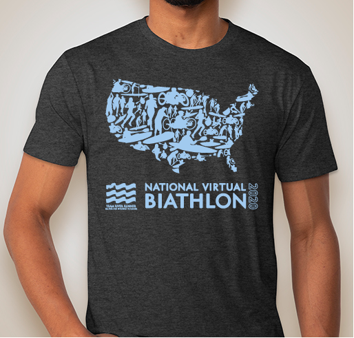 Team River Runner's National Virtual Biathlon Fundraiser - unisex shirt design - front