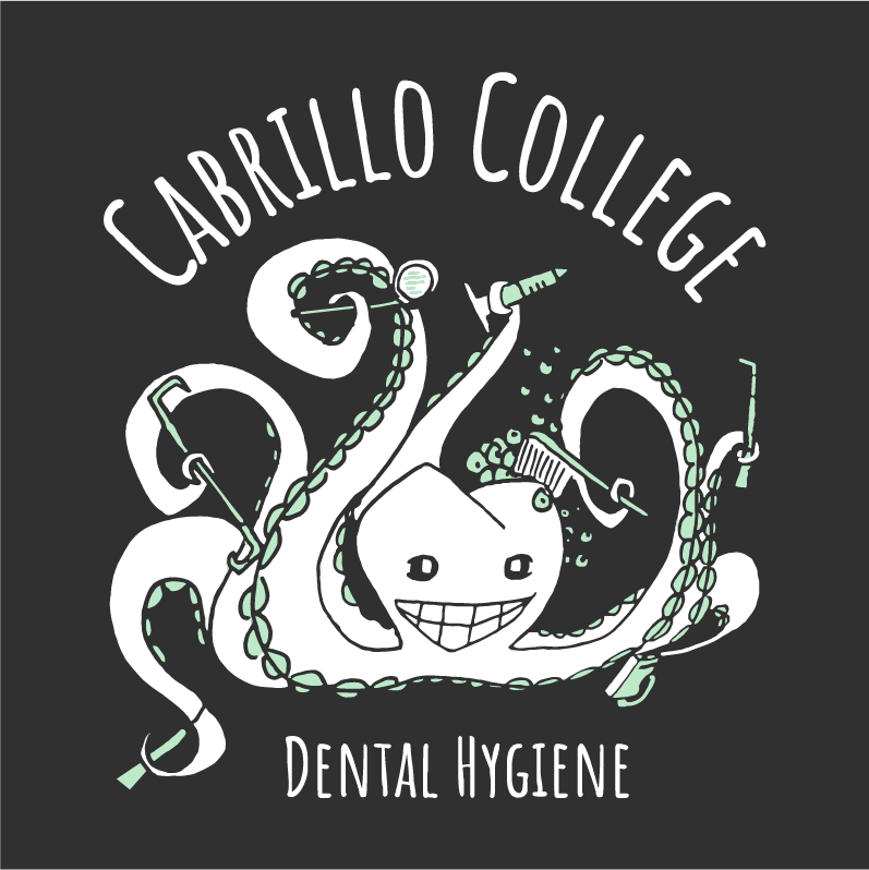 Cabrillo College Dental Hygiene shirt design - zoomed
