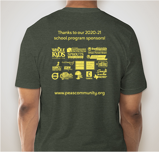 PEAS Fall 2020 Community T-Shirt Fundraiser Fundraiser - unisex shirt design - back