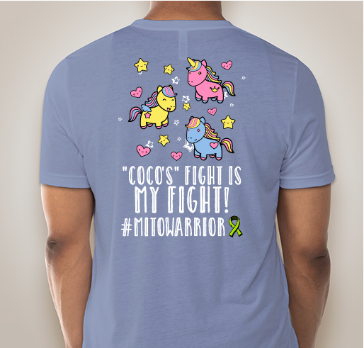 Colbi Cate #MitoWarrior Fundraiser - unisex shirt design - back