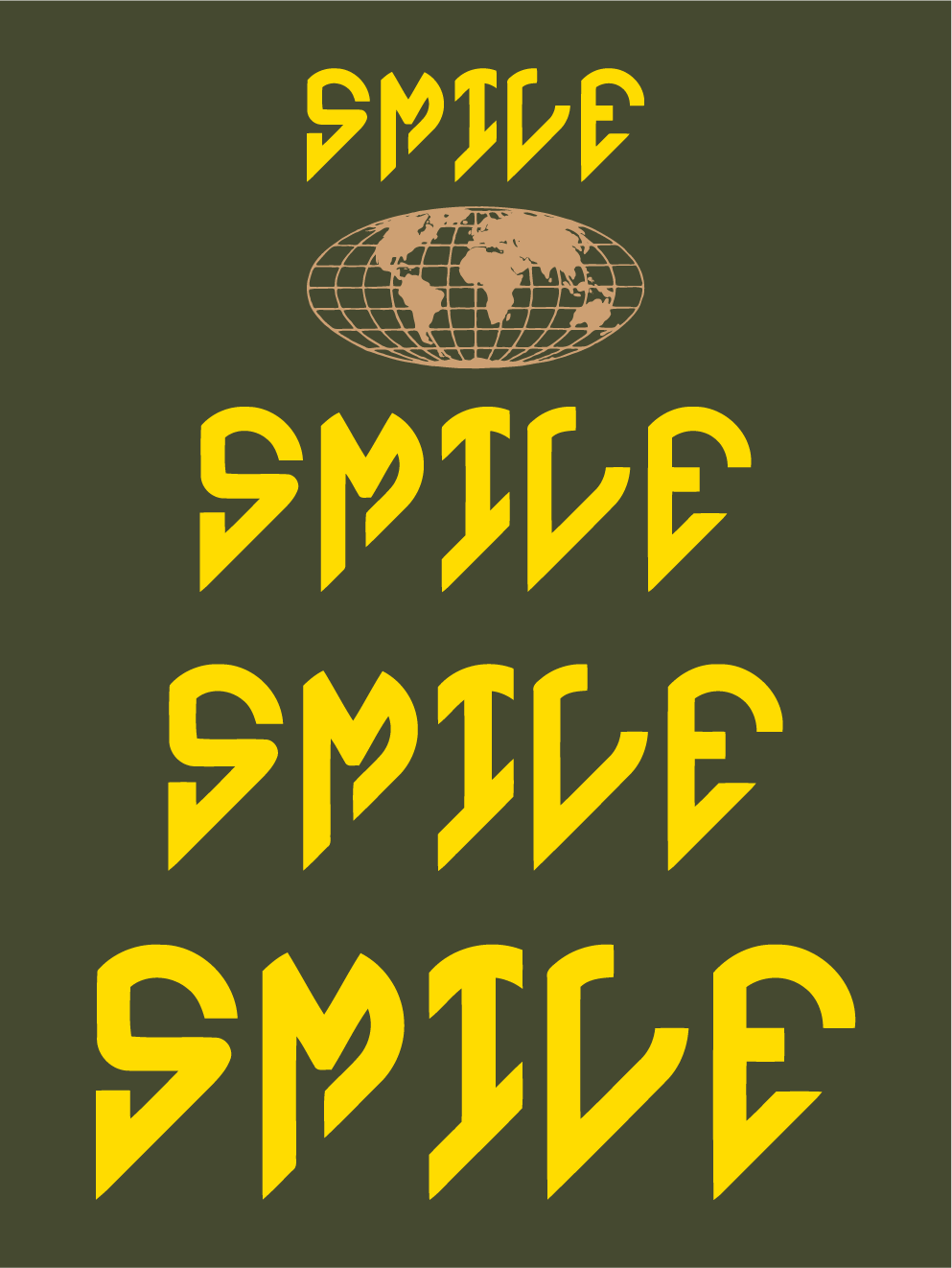 I want you to smile shirt design - zoomed