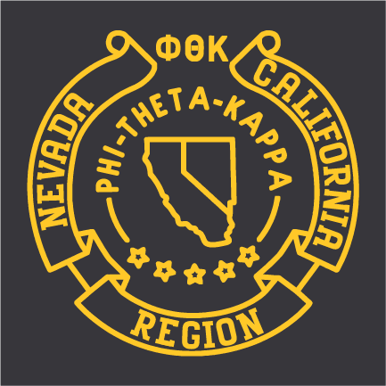 NV/CA Region of Phi Theta Kappa shirt design - zoomed