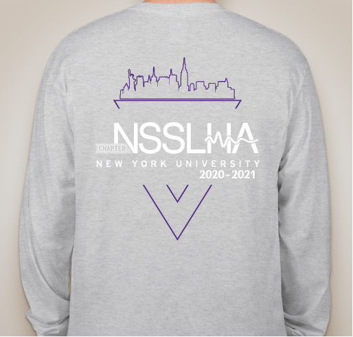 NYU Grad NSSLHA T-Shirt Fundraiser Fundraiser - unisex shirt design - back