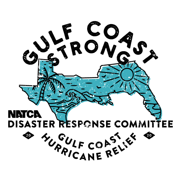 Hurricane response for the Gulf Coast shirt design - zoomed