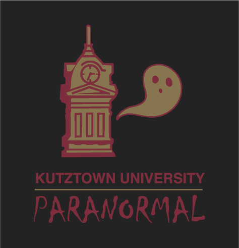 Kutztown University Paranormal 2020 T-shirt Fundraiser shirt design - zoomed