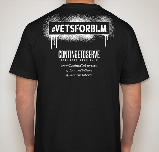 Vets For BLM Fundraiser - unisex shirt design - back