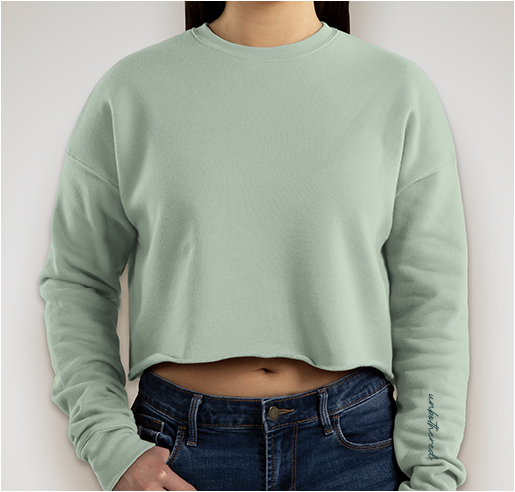 Bella + Canvas Women's Drop Shoulder Cropped Crewneck Sweatshirt