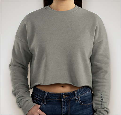 Bella + Canvas Women's Drop Shoulder Cropped Crewneck Sweatshirt