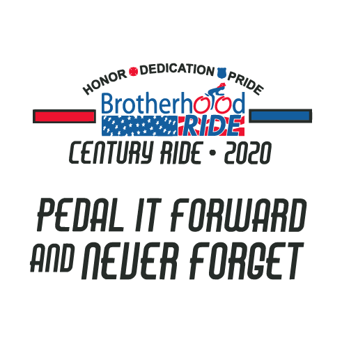 Pedal it Forward - Century Ride shirt design - zoomed