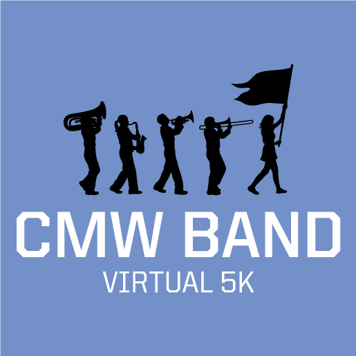 CMW BAND Virtual 5k shirt design - zoomed