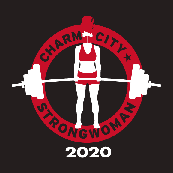 2020 Charm City Strongwoman Contest shirt design - zoomed