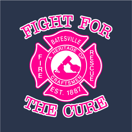 Batesville Fire Department Breast Cancer Awareness shirt design - zoomed