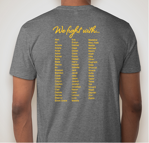 Worth the Fight Apparel: Fundraiser for Hope4ATRT Fundraiser - unisex shirt design - back