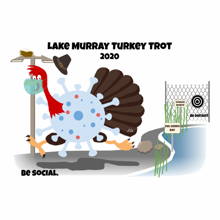 Lake Murray Turkey Trot shirt design - zoomed