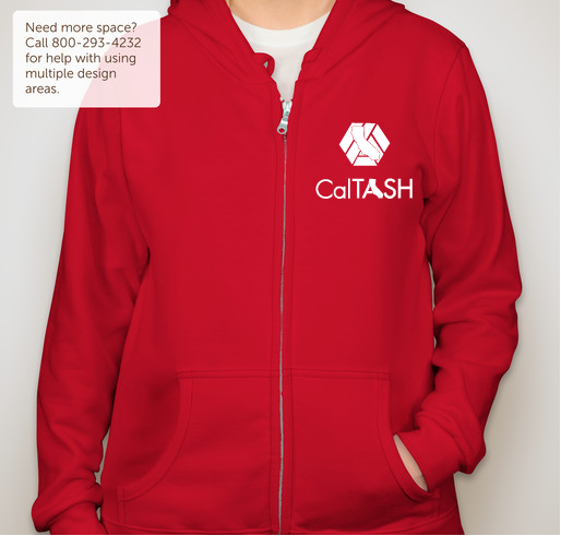 Cal-TASH Zippered Hoodies Fundraiser - unisex shirt design - front