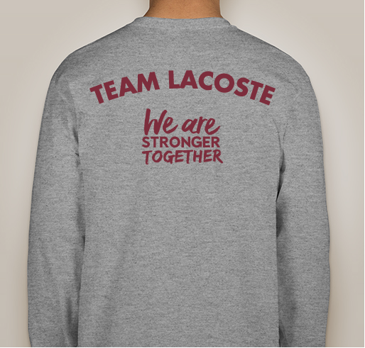 Team Lash Lacoste Fundraiser - unisex shirt design - back