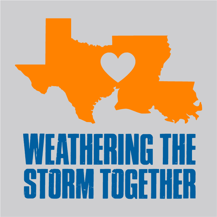 Standing with Louisiana: Space City Weather 2020 fundraiser shirt design - zoomed