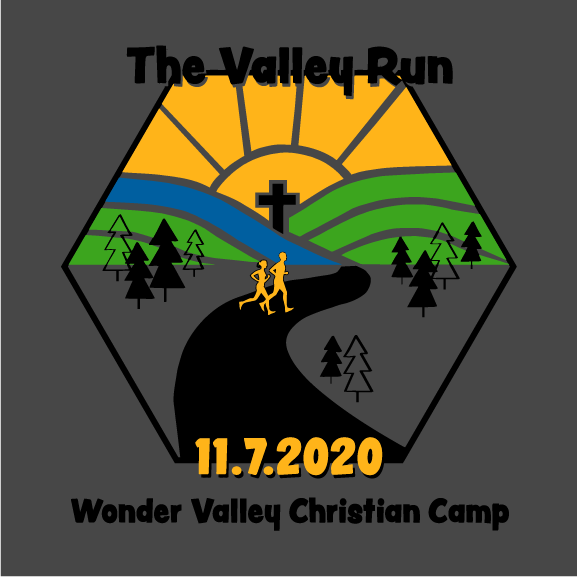 Wonder Valley Christian Camp: Valley Run shirt design - zoomed