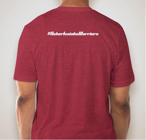 Asher Isaiah's Warriors Fundraiser - unisex shirt design - back