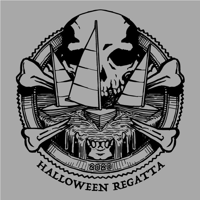 Kew West Community Sailing Center Halloween Regatta 2020 shirt design - zoomed