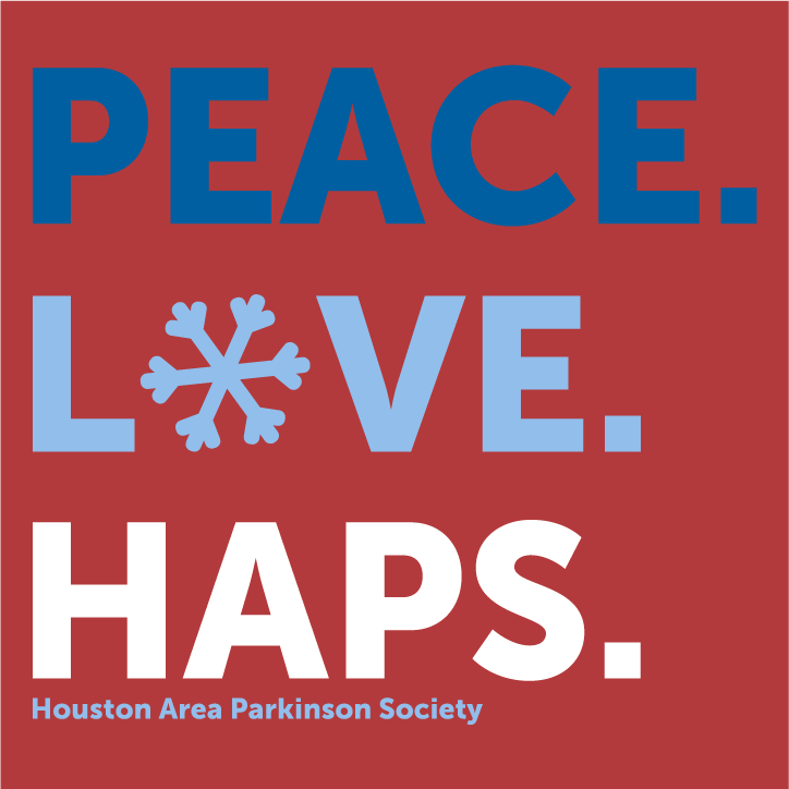 Peace.Love.HAPS winter 2020 shirt design - zoomed