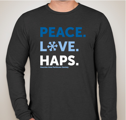 Peace.Love.HAPS winter 2020 Fundraiser - unisex shirt design - front