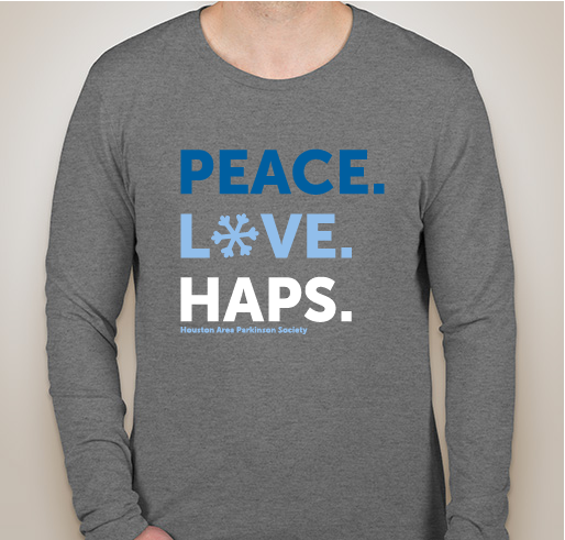 Peace.Love.HAPS winter 2020 Fundraiser - unisex shirt design - front