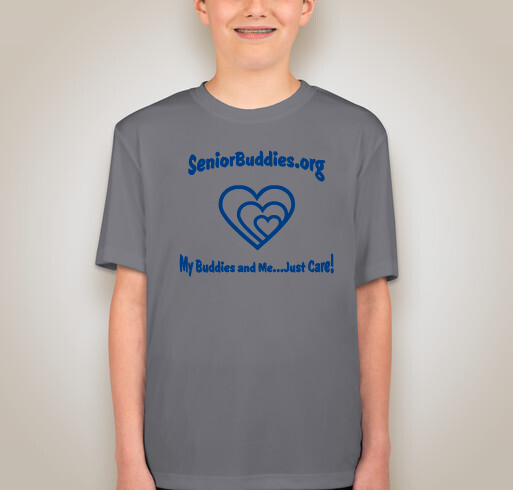 SeniorBuddies.org (NFP) | My Buddies and Me...Just Care! Seniors, Buddies, Mentors Working Together! Fundraiser - unisex shirt design - back
