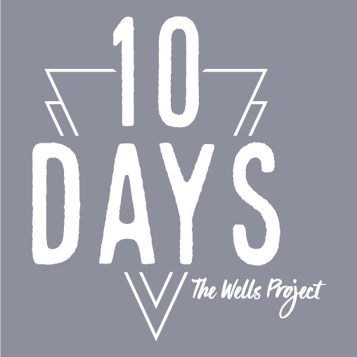 The Wells Project 10 Days Campaign shirt design - zoomed