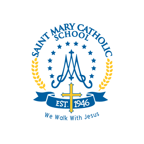Saint Mary Catholic School PTO Adult mask sale shirt design - zoomed