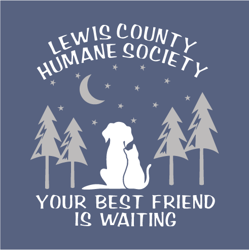 Lewis County Humane Society Clothing Fundraiser shirt design - zoomed