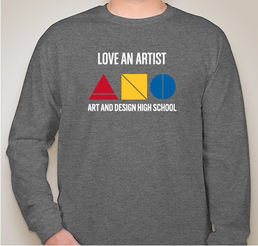 Art & Design LOVE AN ARTIST Fundraiser - unisex shirt design - front