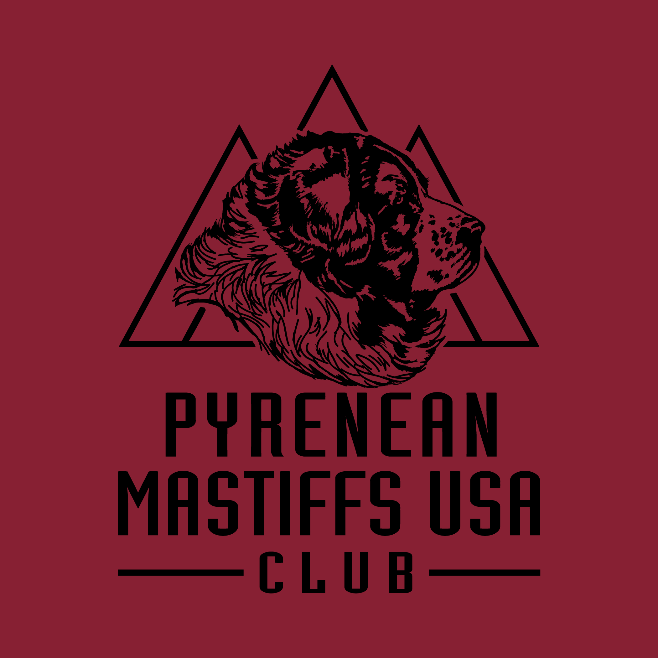 Pyrenean Mastiff USA shirt design - zoomed