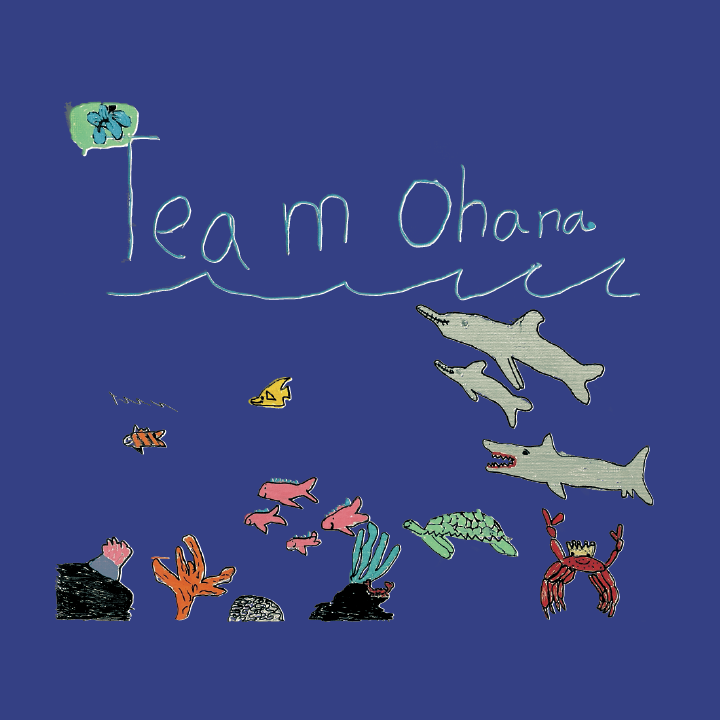 Team Ohana in support of childhood cancer cures with Alex's Lemonade Stand shirt design - zoomed