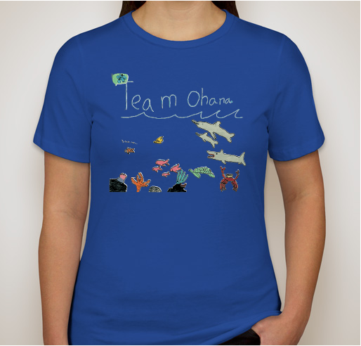 Team Ohana in support of childhood cancer cures with Alex's Lemonade Stand Fundraiser - unisex shirt design - front