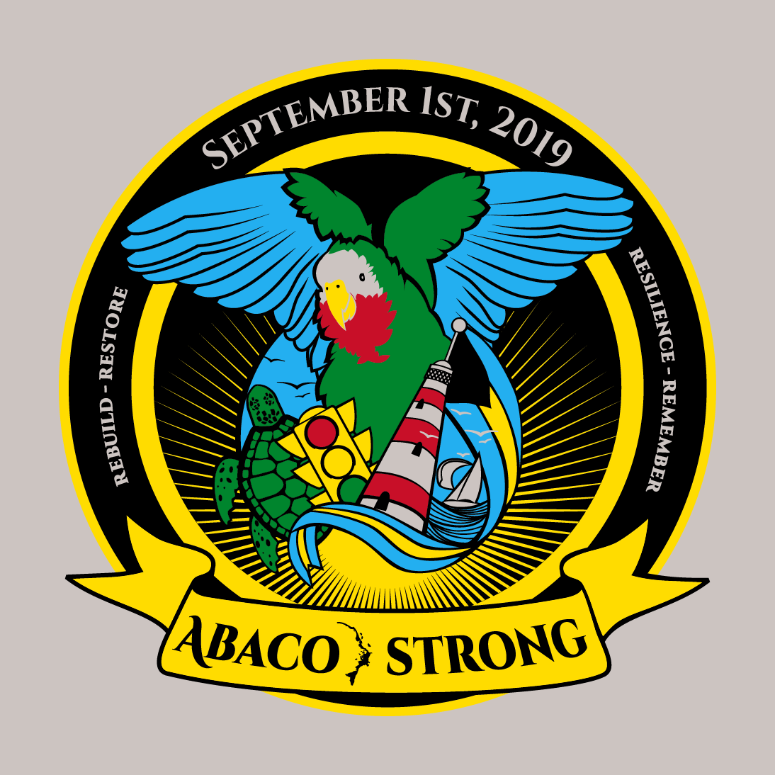 Remembering Hurricane Dorian, Abaco Strong First Anniversary Edition shirt design - zoomed