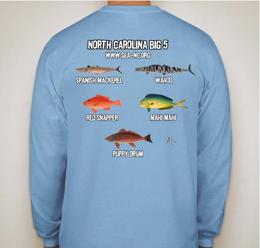 Sea NC with a new Tee! Jubilee! Fundraiser - unisex shirt design - back