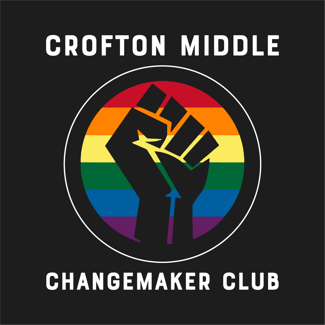 Crofton Middle School Changemaker Club shirt design - zoomed