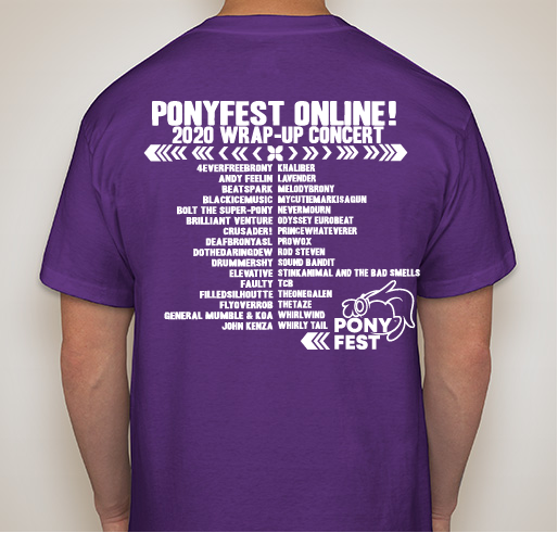 PonyFest Online! 2020 Wrap-Up Concert Fundraiser Fundraiser - unisex shirt design - back