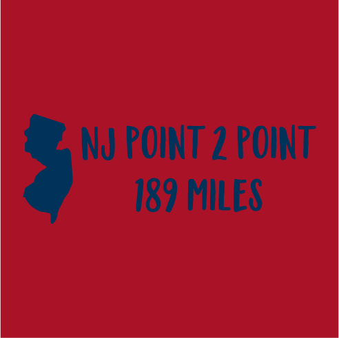 NJ Point 2 Point Run shirt design - zoomed
